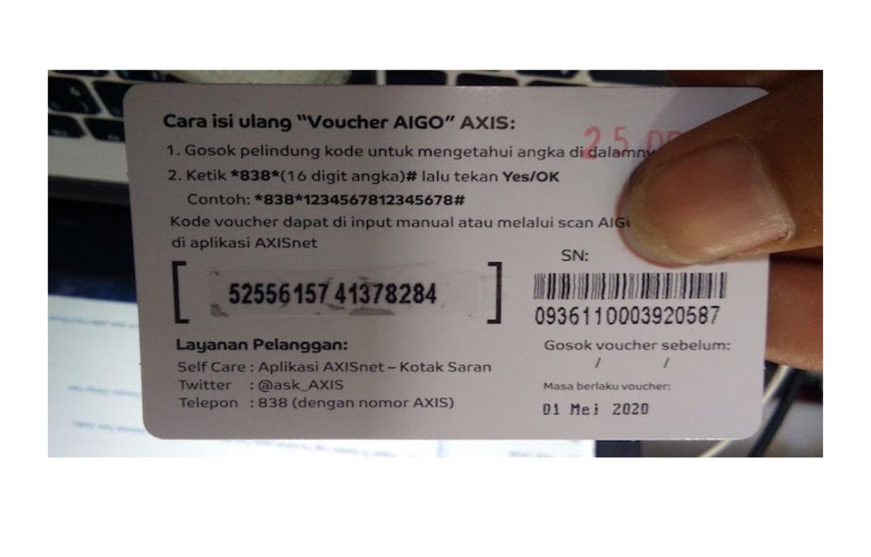 Cara Memasukkan Voucher Axis