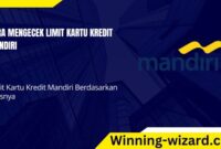 cara mengecek limit kartu kredit mandiri