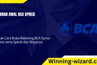 setoran awal bca xpresi