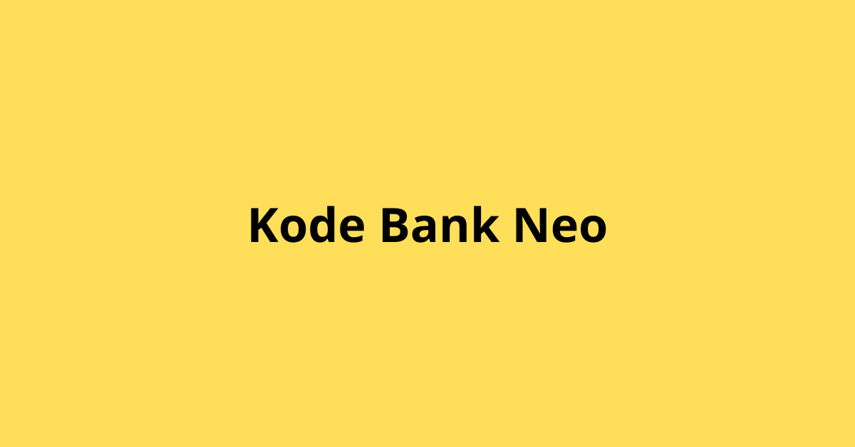 kode bank neo