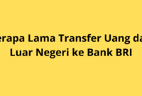 Berapa Lama Transfer Uang dari Luar Negeri ke Bank BRI?