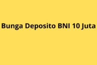 Berapa Bunga Deposito BNI 10 Juta? Simak Keuntungannya!