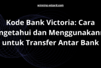Kode Bank Victoria: Cara Mengetahui dan Menggunakannya untuk Transfer Antar Bank