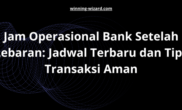 Jam Operasional Bank Setelah Lebaran: Jadwal Terbaru dan Tips Transaksi Aman